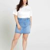 Clothing Sass Clothing | Lucy Denim Mini Skirt 95 Wash